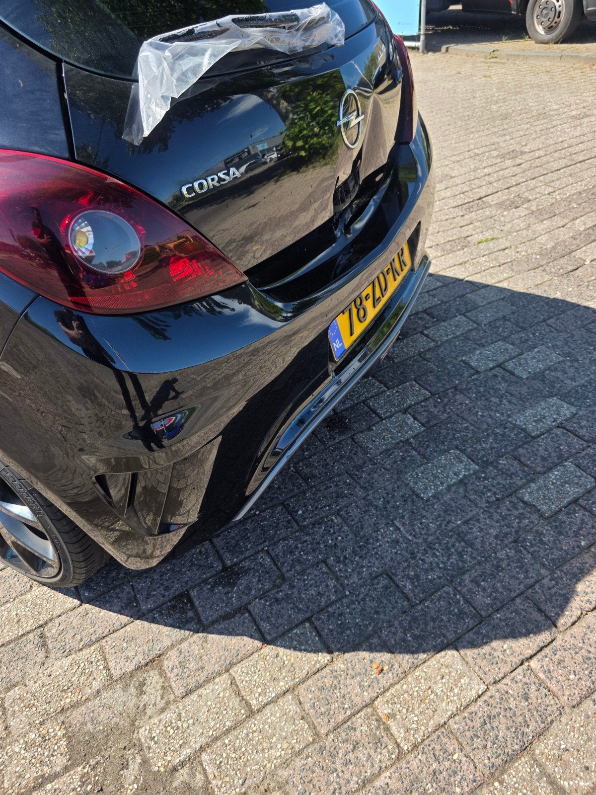 Opel Corsa D opc achterbumper - Zwart - Gebruikt, Gebruikt, Opel, Ophalen of Verzenden, Achter