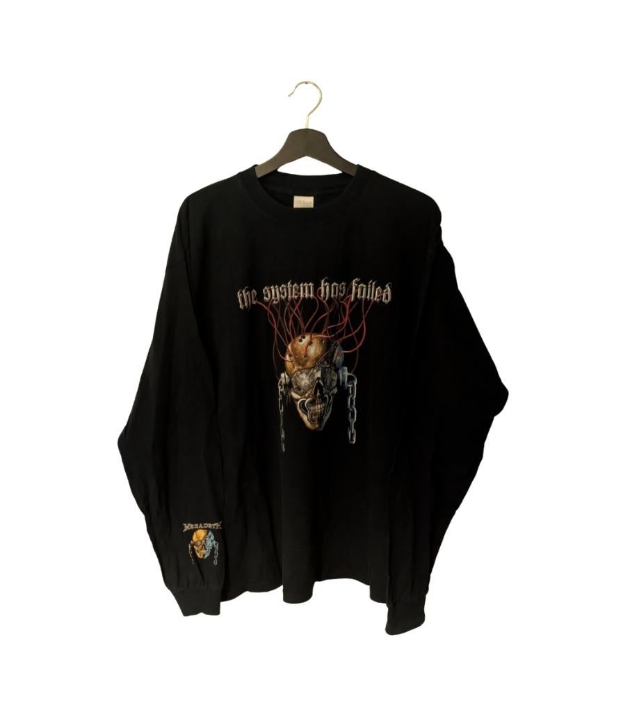 megadeth “system has failed” vintage longsleeve – xl gildan, Kleding | Heren, T-shirts, Gedragen, Maat 56/58 (XL), Zwart, Ophalen of Verzenden
