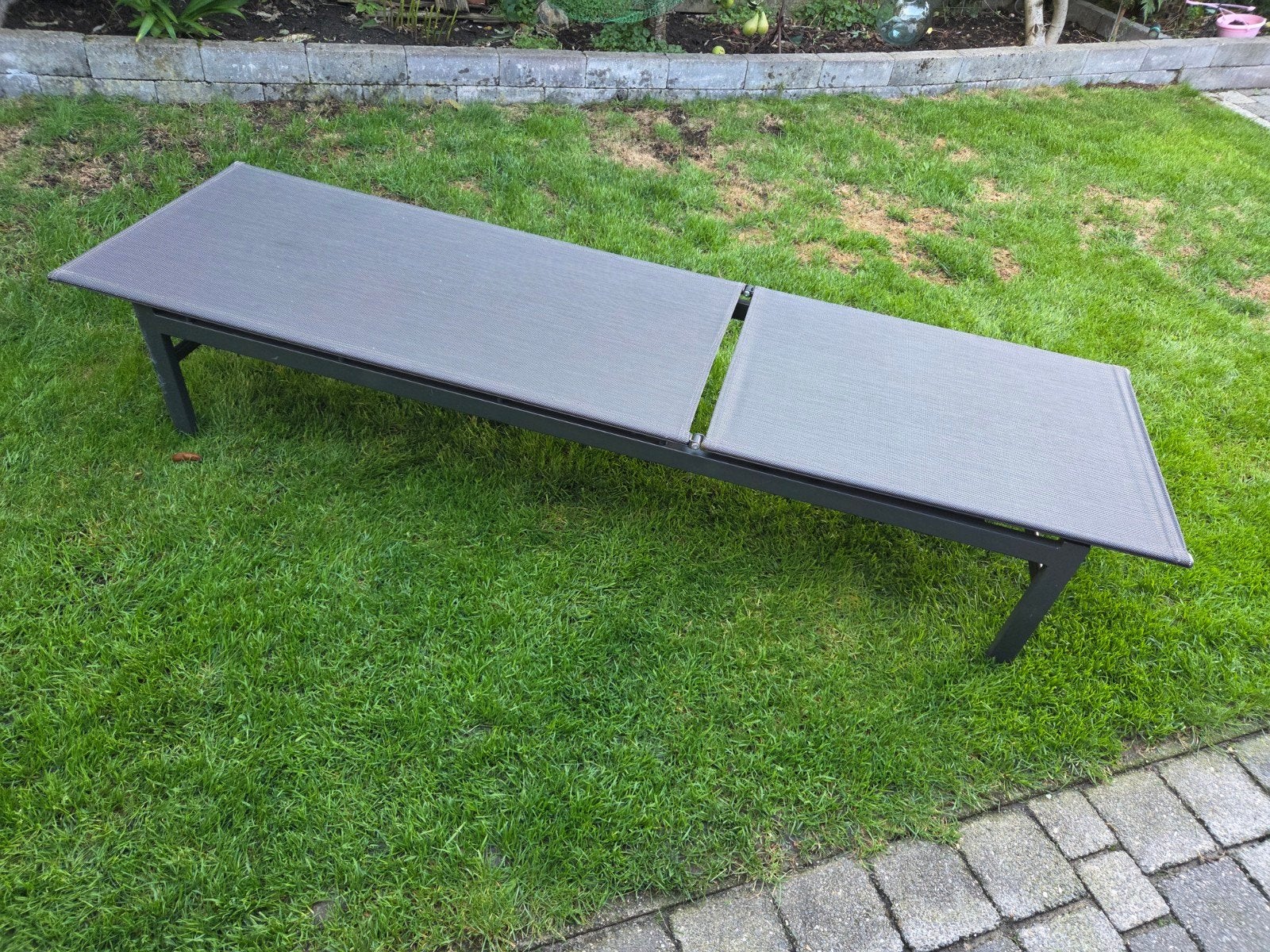 Ligbed verstelbaar, 190x55x34 cm, meestal onder dak gestaan, Tuin en Terras, Ligbedden, Ophalen