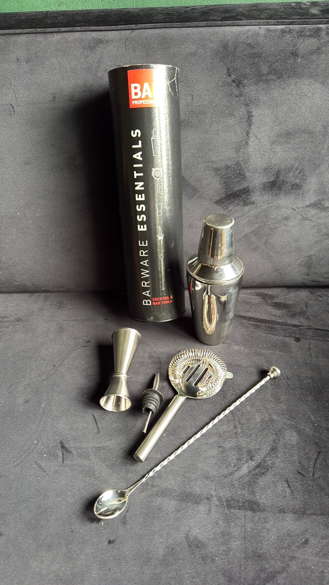 Barware Essentials Cocktail & Bar Tools Set, Overige typen, Ophalen of Verzenden, Metaal, Nieuw