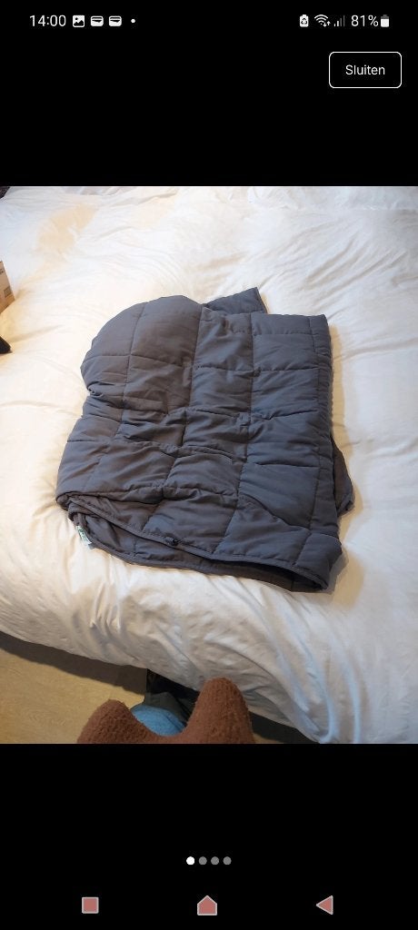 Verzwaringsdeken 9 kg, Ophalen, Eenpersoons, Grijs, Deken of Dekbed