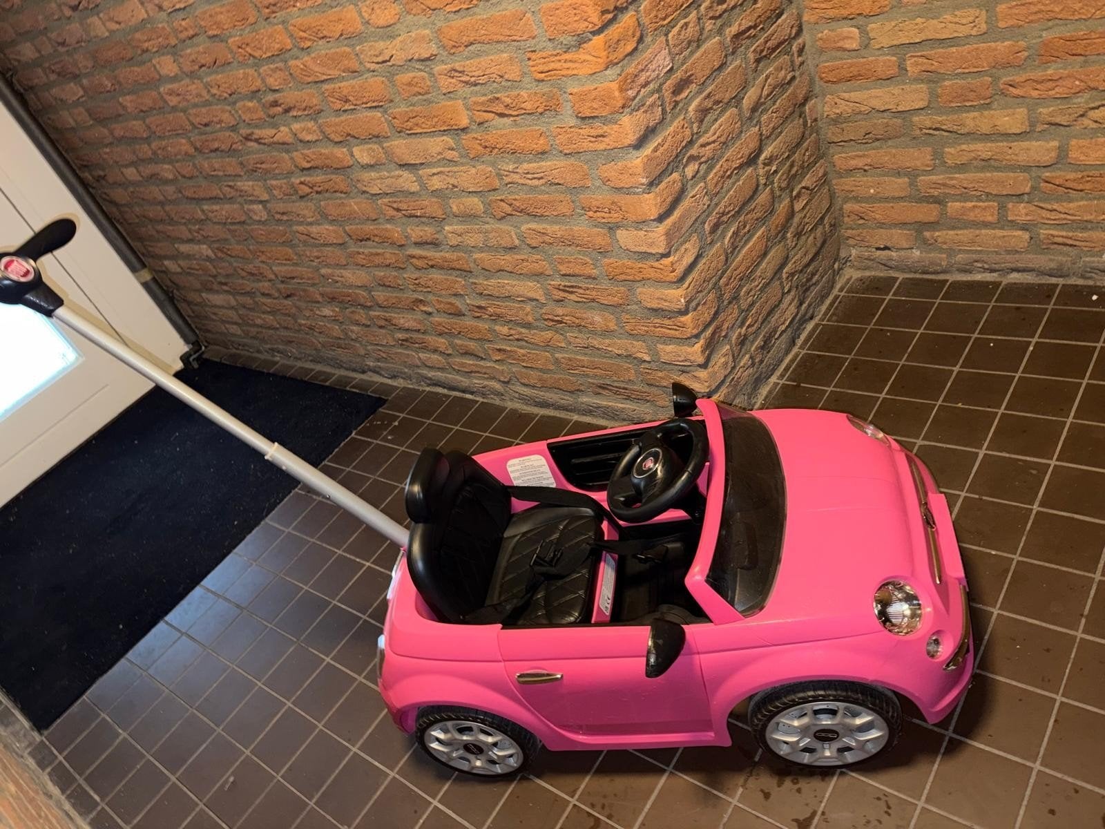 Roze Fiat 500 loopauto met duwstang, Kinderen en Baby's, Gebruikt, Fiat, Niet van toepassing, Niet van toepassing