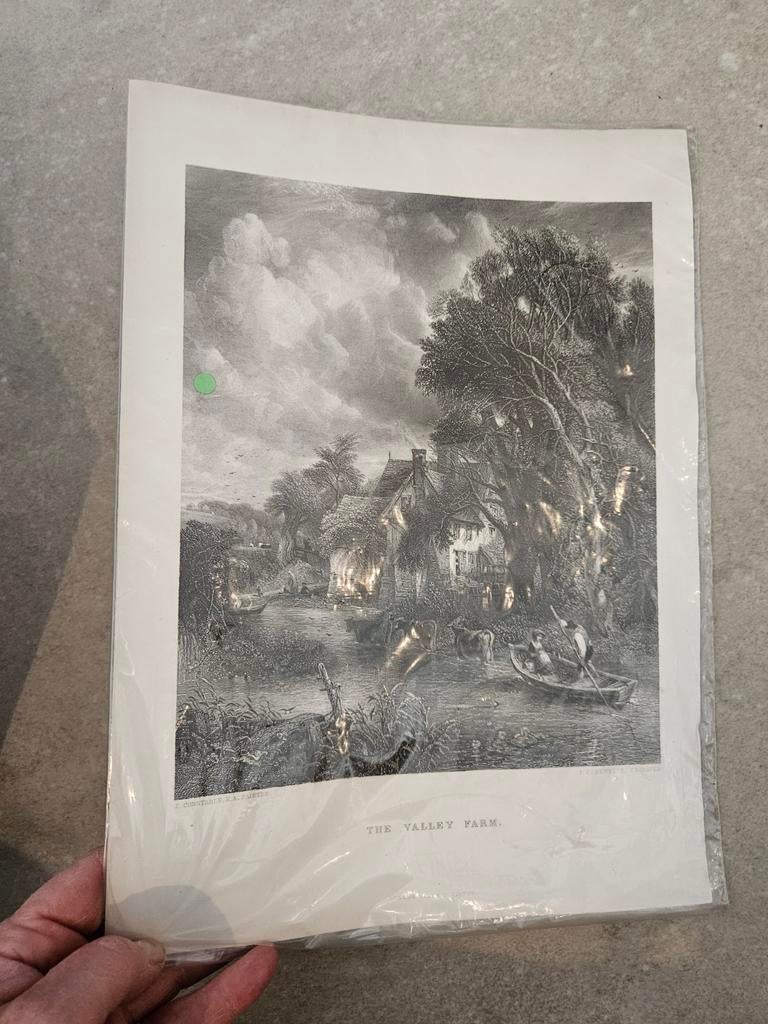Ets J.J. Bentley - The Valley Farm - In gesealde verpakking, Antiek en Kunst, Kunst | Etsen en Gravures, Ophalen of Verzenden