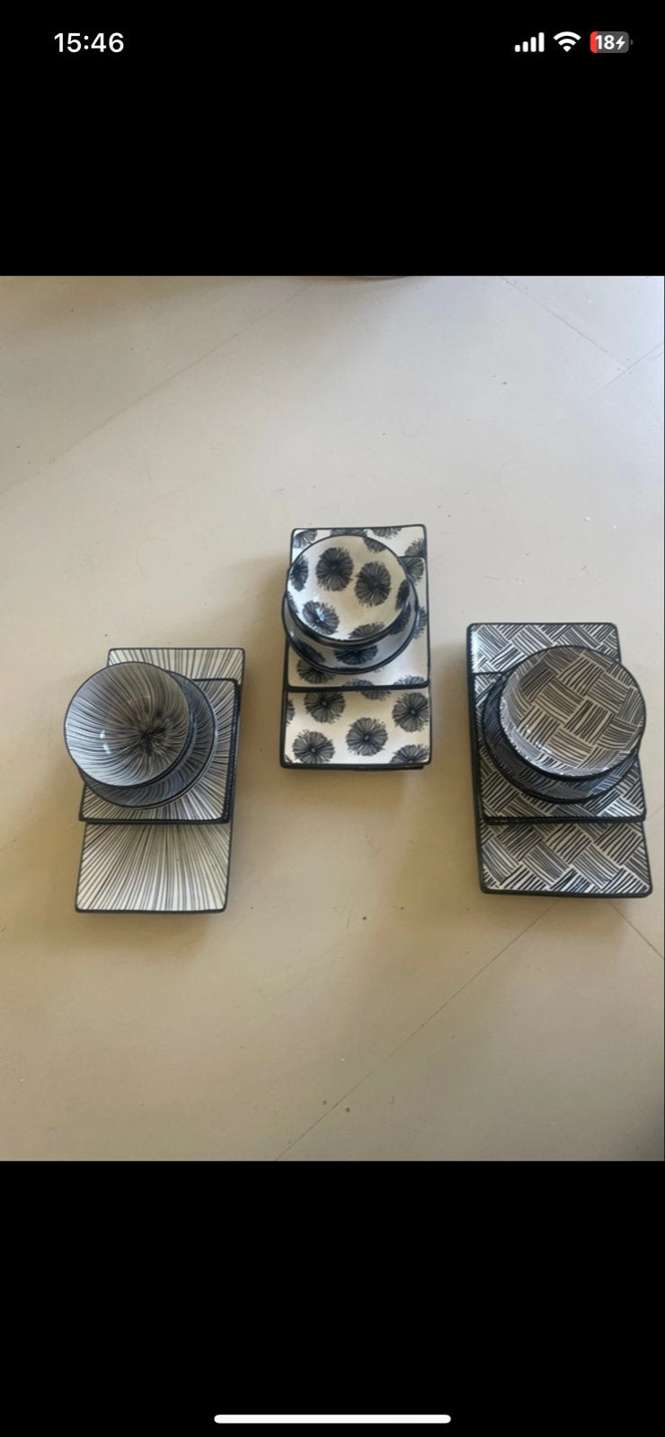 24-delig servies set - puntgaaf, Keramiek, Ophalen of Verzenden, Zo goed als nieuw, Overige stijlen