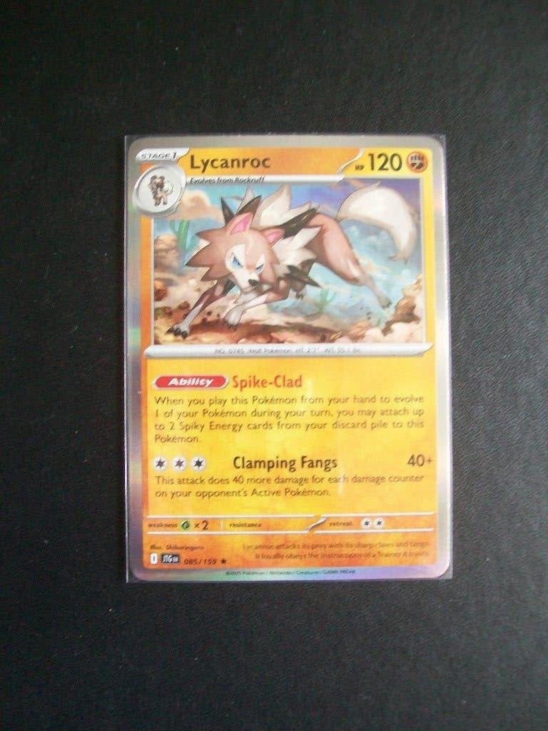 6400. Nieuwe Pokemon Kaart Holo Rare LYCANROC HP 120 085/159, Verzenden, Nieuw, Losse kaart, Foil