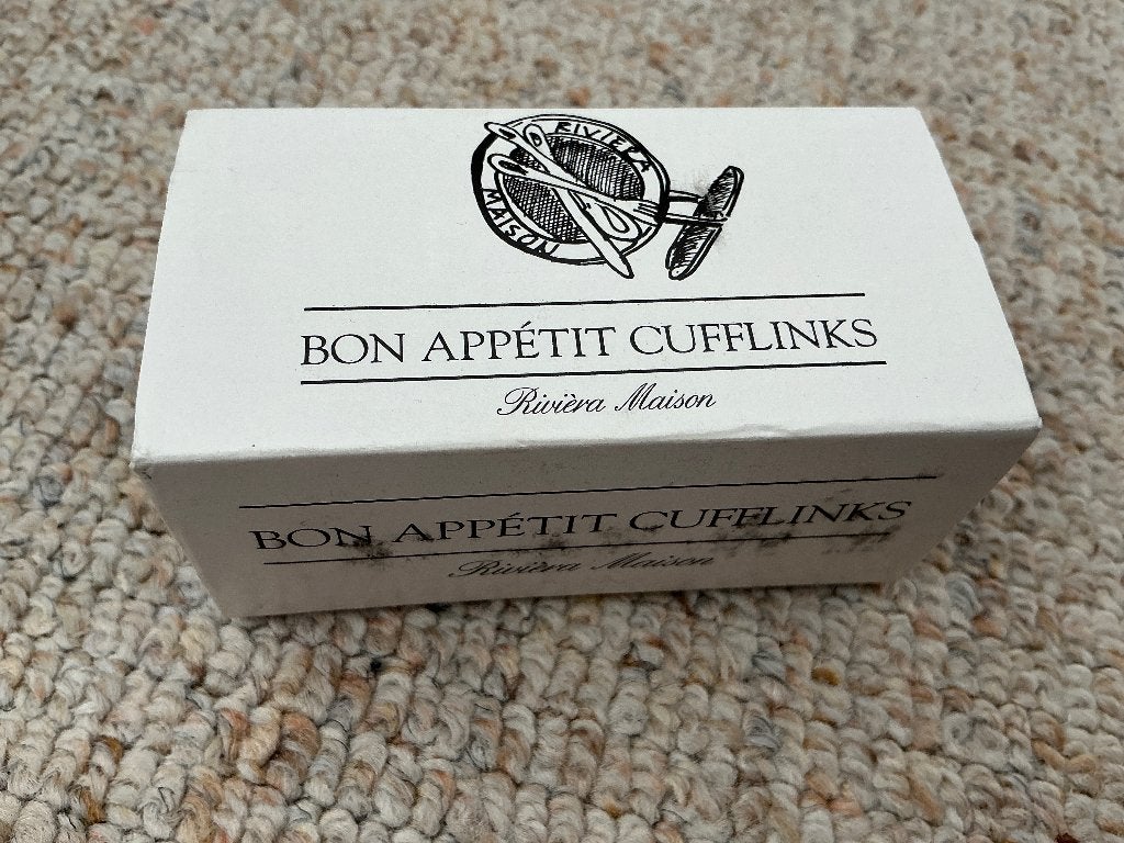 Manchetknopen Bon appétit, nieuw Riviéra Maison xxx, Ophalen of Verzenden, Zo goed als nieuw, Overige materialen