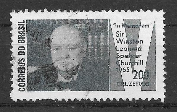 Brazilie 1965  Churcill, Verzenden, Gestempeld, Zuid-Amerika