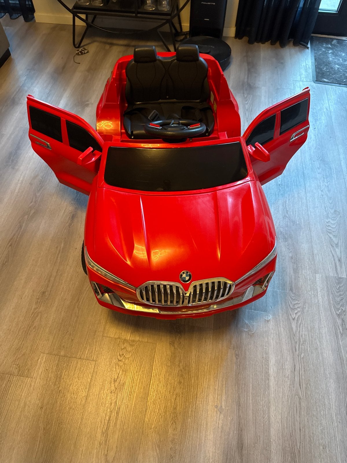Rode elektrische kinderauto met afstandsbediening, Kinderen en Baby's, Speelgoed | Buiten | Voertuigen en Loopfietsen, Ophalen