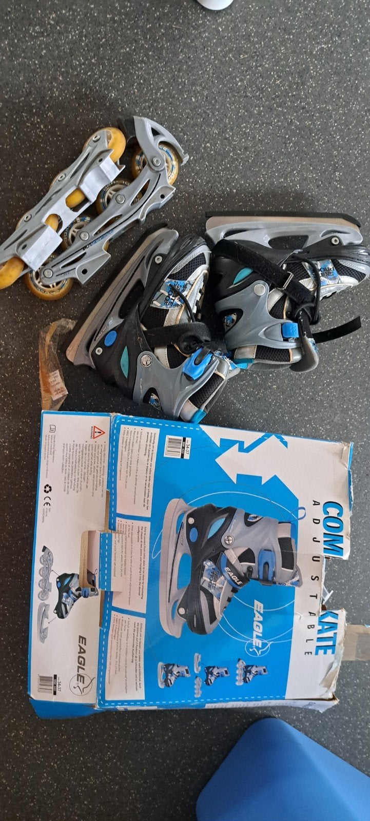 Verstelbare combi-schaatsen/skeelers (maat 34 - 37), Sport en Fitness, Schaatsen, Ophalen of Verzenden, Gebruikt, Combinoren, Overige merken