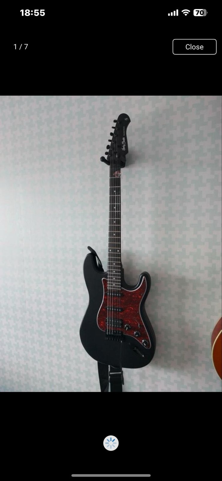 Elektrische gitaar met Marshall MG15R versterker, Ophalen of Verzenden, Zo goed als nieuw, Gitaar, 50 tot 100 watt