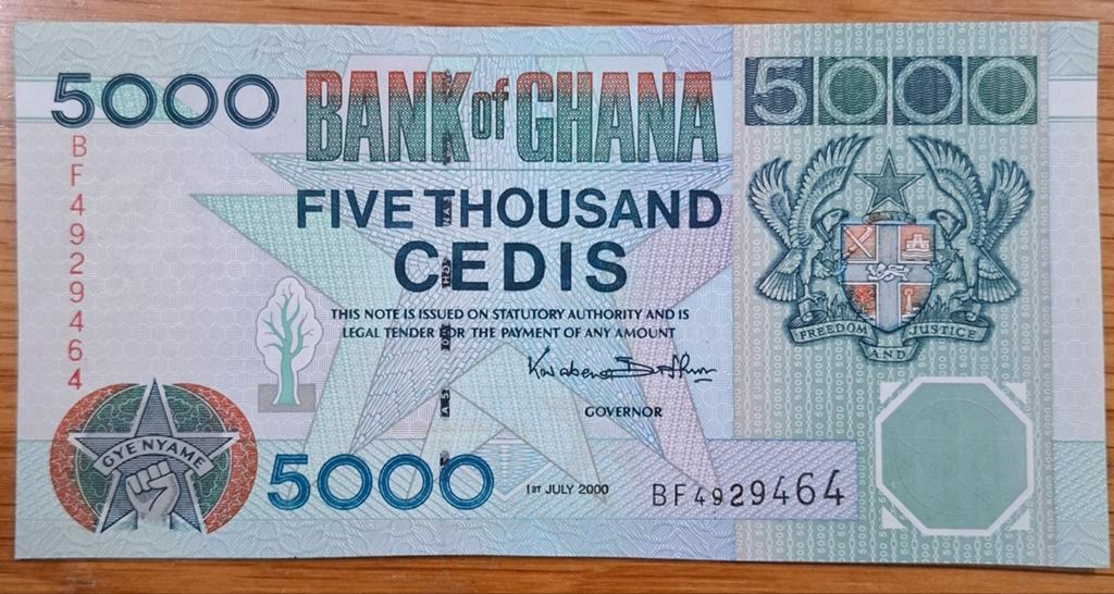 11# Ghana 5000 Cedis 2000 P34, Ophalen of Verzenden, Overige landen