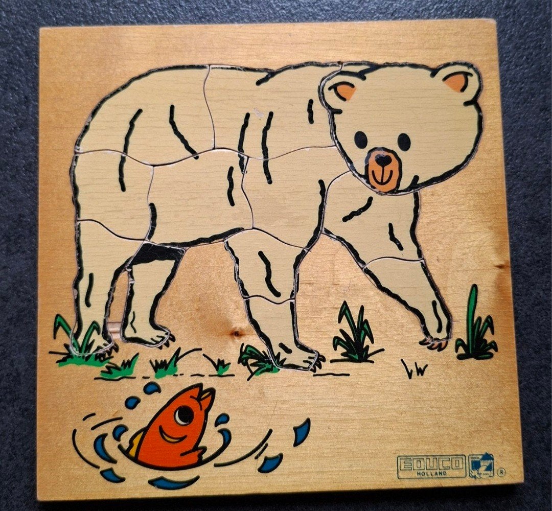 Educu Vintage puzzel  De Ijsbeer, Ophalen of Verzenden, Gebruikt