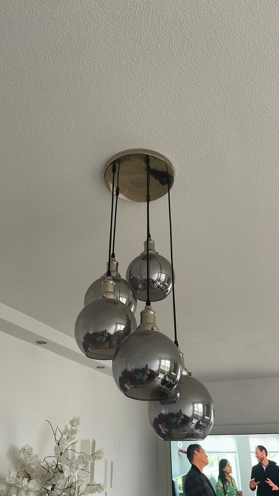 Richmond hanglamp met glazen bollen, Ophalen, Nieuw