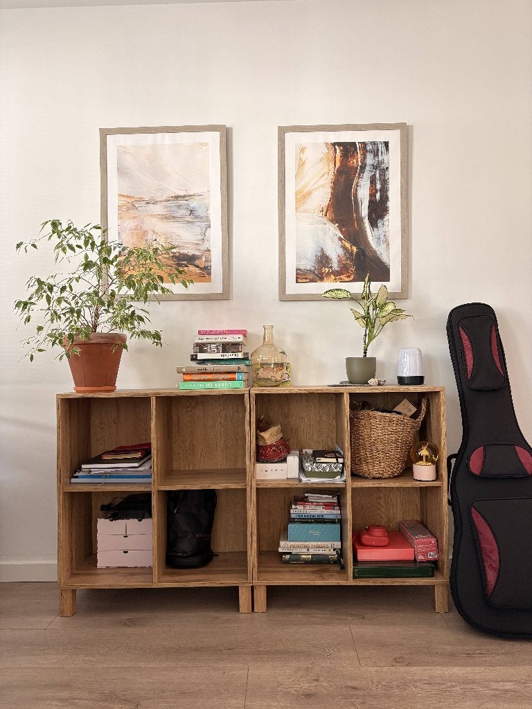 Wandmeubel SKALS boekenkast, Met plank(en), Eikenhout, Ophalen of Verzenden, Zo goed als nieuw