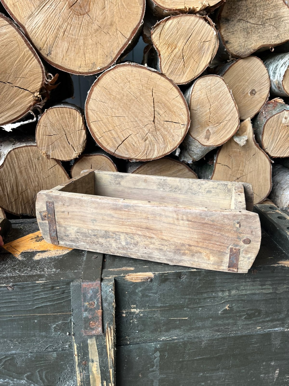 Steenmal - oud hout - NIEUW, Ophalen of Verzenden, Nieuw, Rechthoekig, Hout