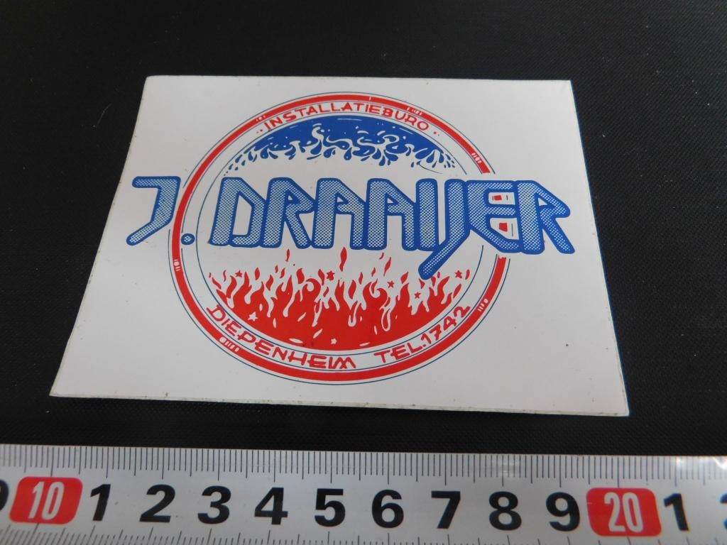 sticker Installatieburo J. DRAAIJER Diepenheim tel. 1742 *, Ophalen, Zo goed als nieuw