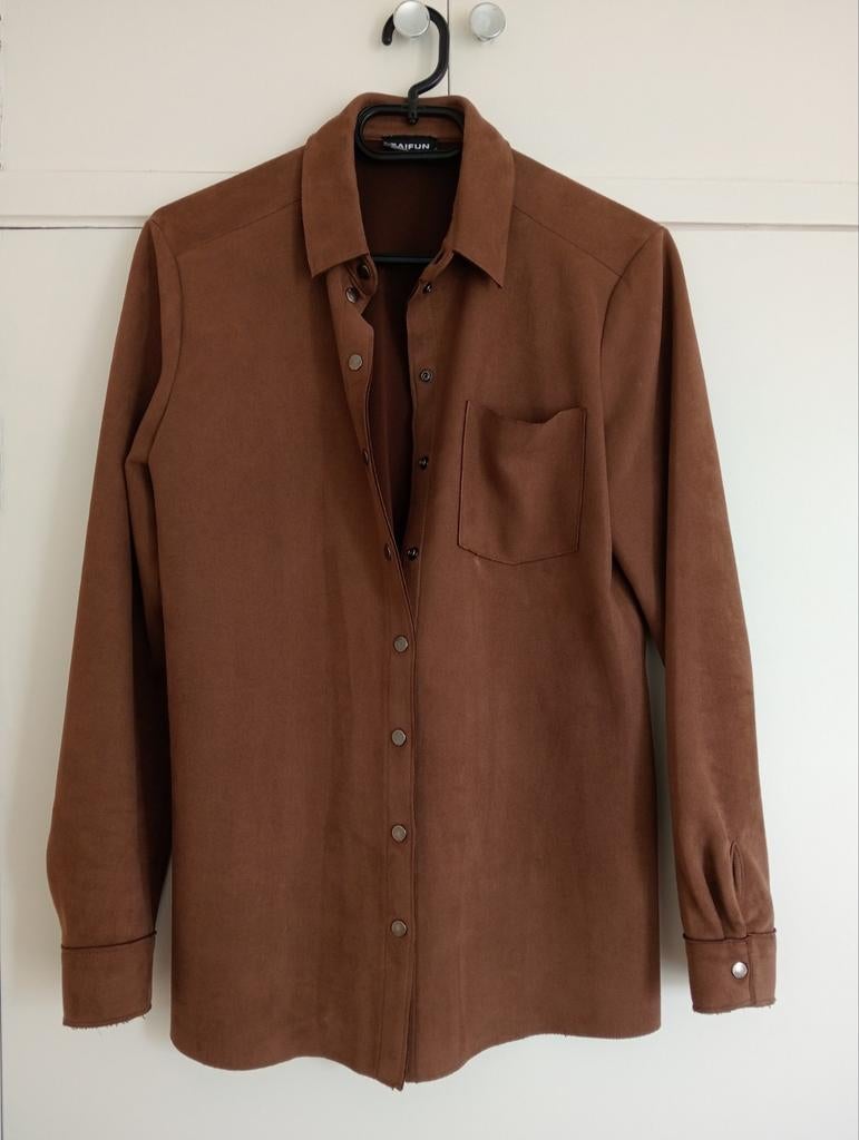 Taifun Gerry Weber suède look blouse maat M, Maat 38/40 (M), Bruin, Ophalen of Verzenden, Taifun