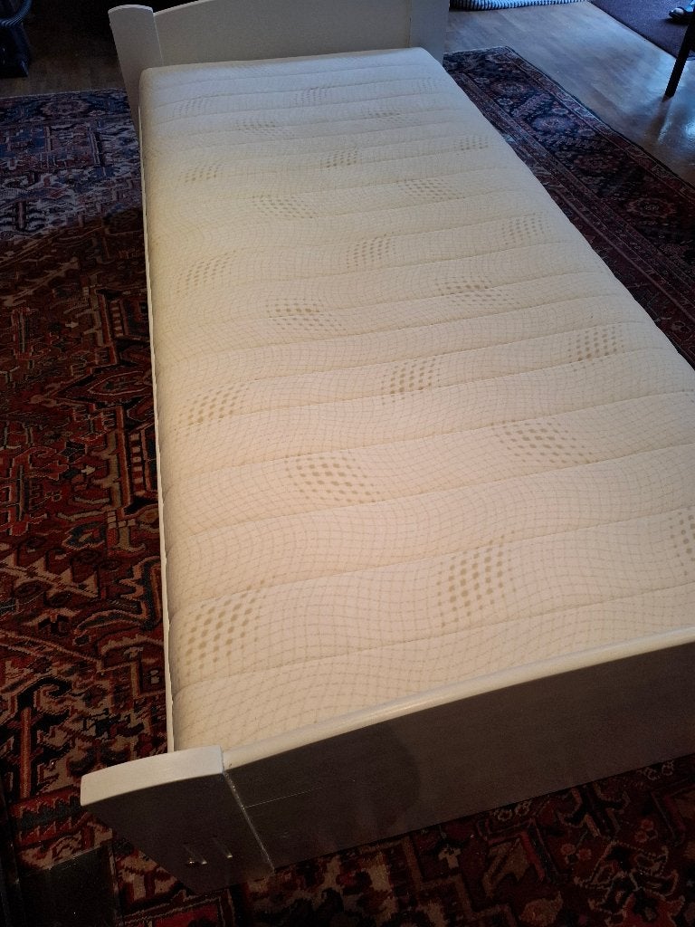 Spiraalbodem met matras, Ophalen, 90 cm, Eenpersoons, Zo goed als nieuw
