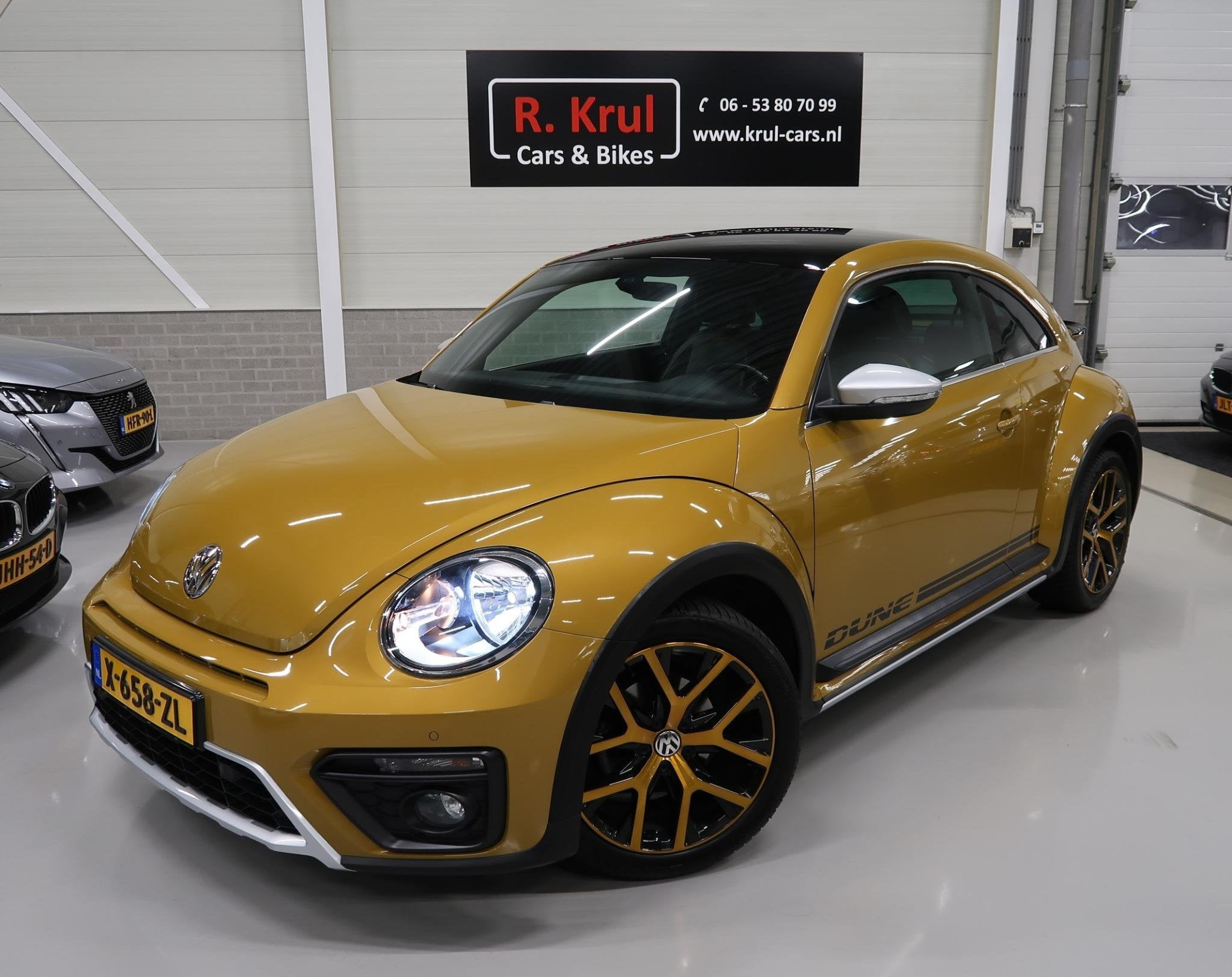 Volkswagen Beetle 1.2 TSI Dune Airco-ecc LED BT Navigatie 18, Auto's, Voorwielaandrijving, Stof, Gebruikt, 4 cilinders