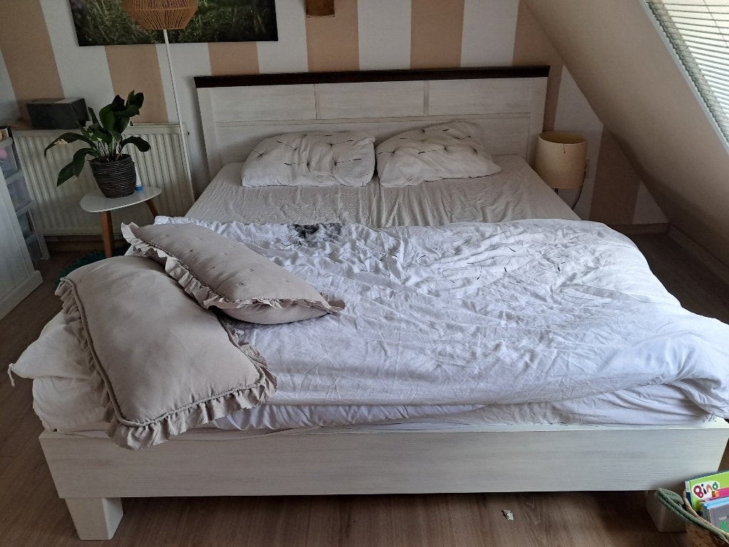 Bed, Ophalen, Eenpersoons, Hout, 140 cm