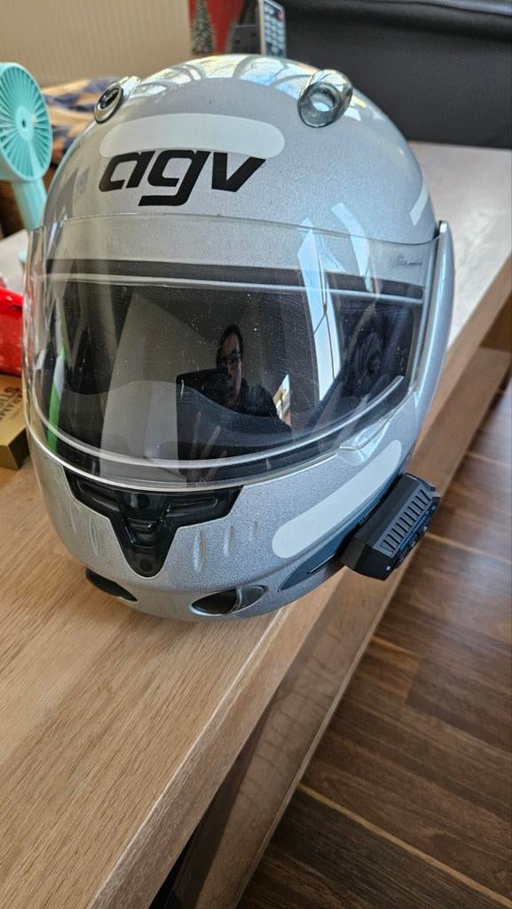AGV scooter helm maat S met Bluetooth, Fietsen en Brommers, Brommerhelmen, Ophalen of Verzenden