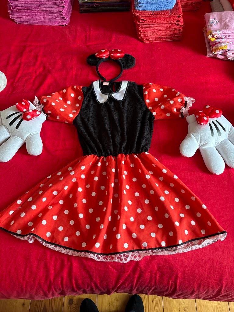 Minnie Mouse verkleedset - Zo goed als nieuw - Maat 164, Ophalen of Verzenden, Zo goed als nieuw, 158 t/m 164, Meisje
