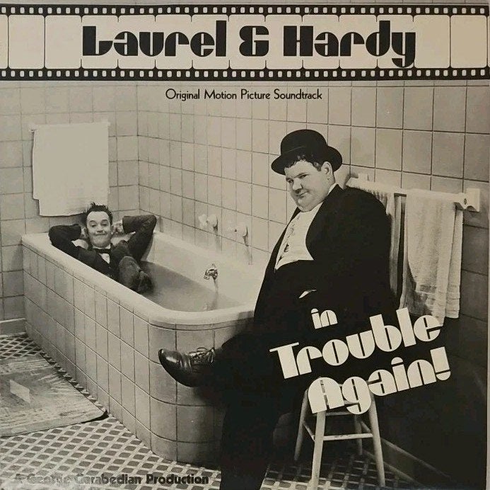 Laurel & Hardy LP, Inclusief binnenhoes, Ophalen of Verzenden, Zo goed als nieuw, 12 inch