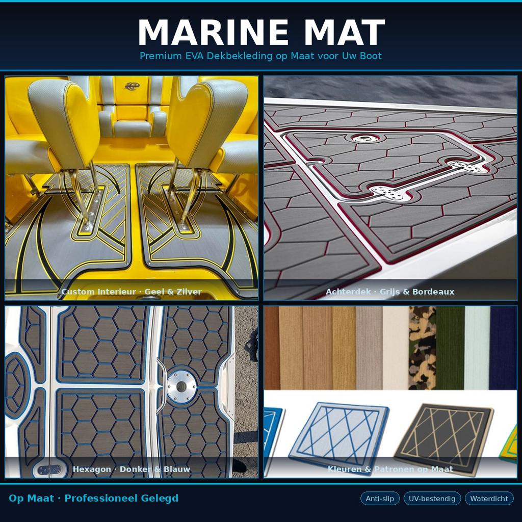 MarineMat | SleekTEAK | Evercor –Bootdekbekleding op maat, Watersport en Boten, Accessoires en Onderhoud, Ophalen, Interieur en Kussens