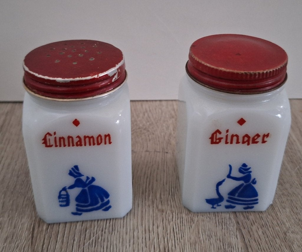 McKee ? Kaneel - en gemberpotje Dutch style, Ophalen of Verzenden, Wit, Overige merken, Glas