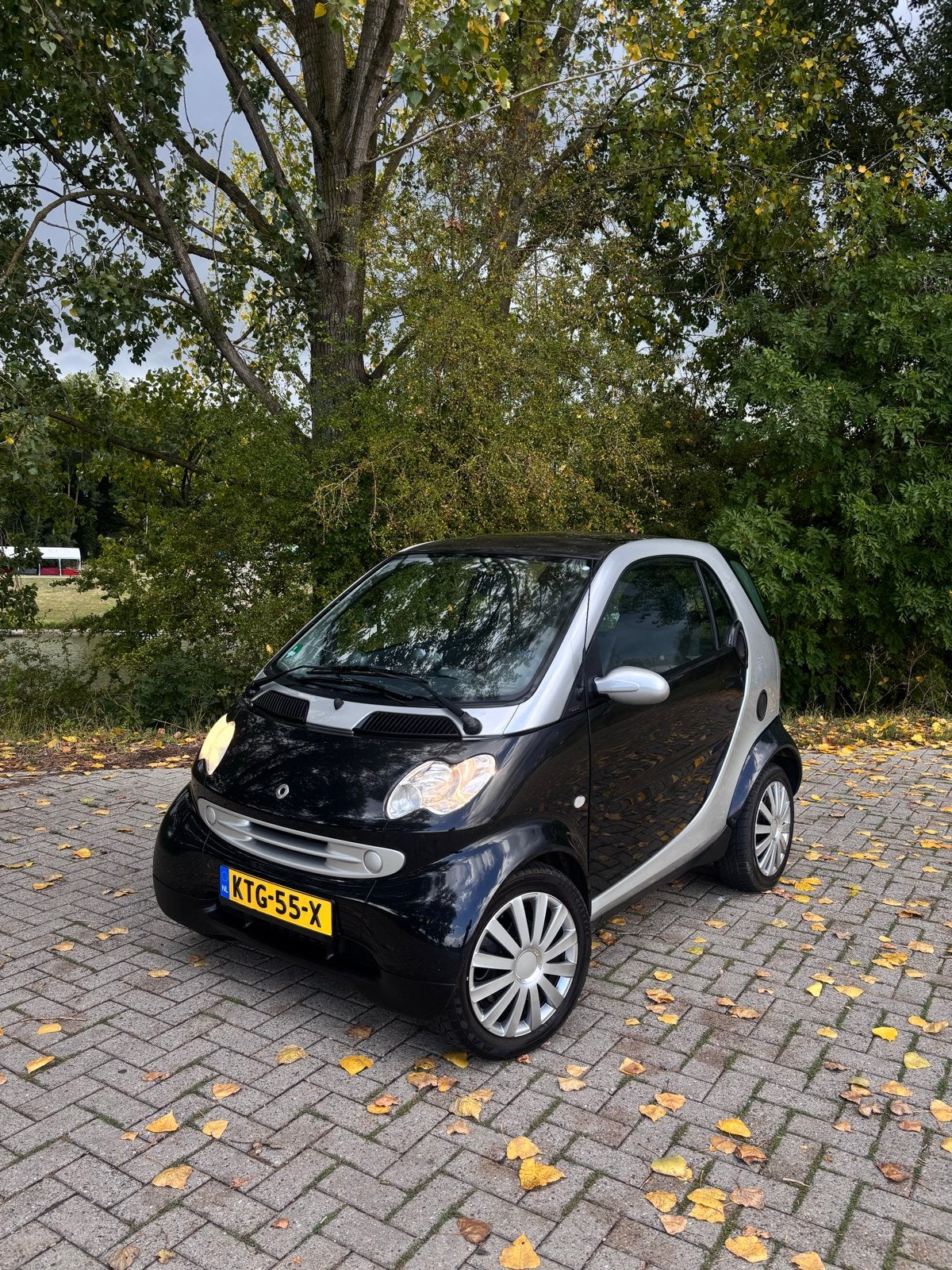 Smart Fortwo 0.7 2003 Zwart | NIEUWE APK | PANO | STOELVERW, Auto's, 61 pk, Leder, Bedrijf, 705 kg