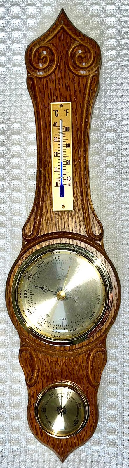 Vintage weerstation – thermometer/barometer/hygrometer, Audio, Tv en Foto, Weerstations en Barometers, Ophalen, Zo goed als nieuw
