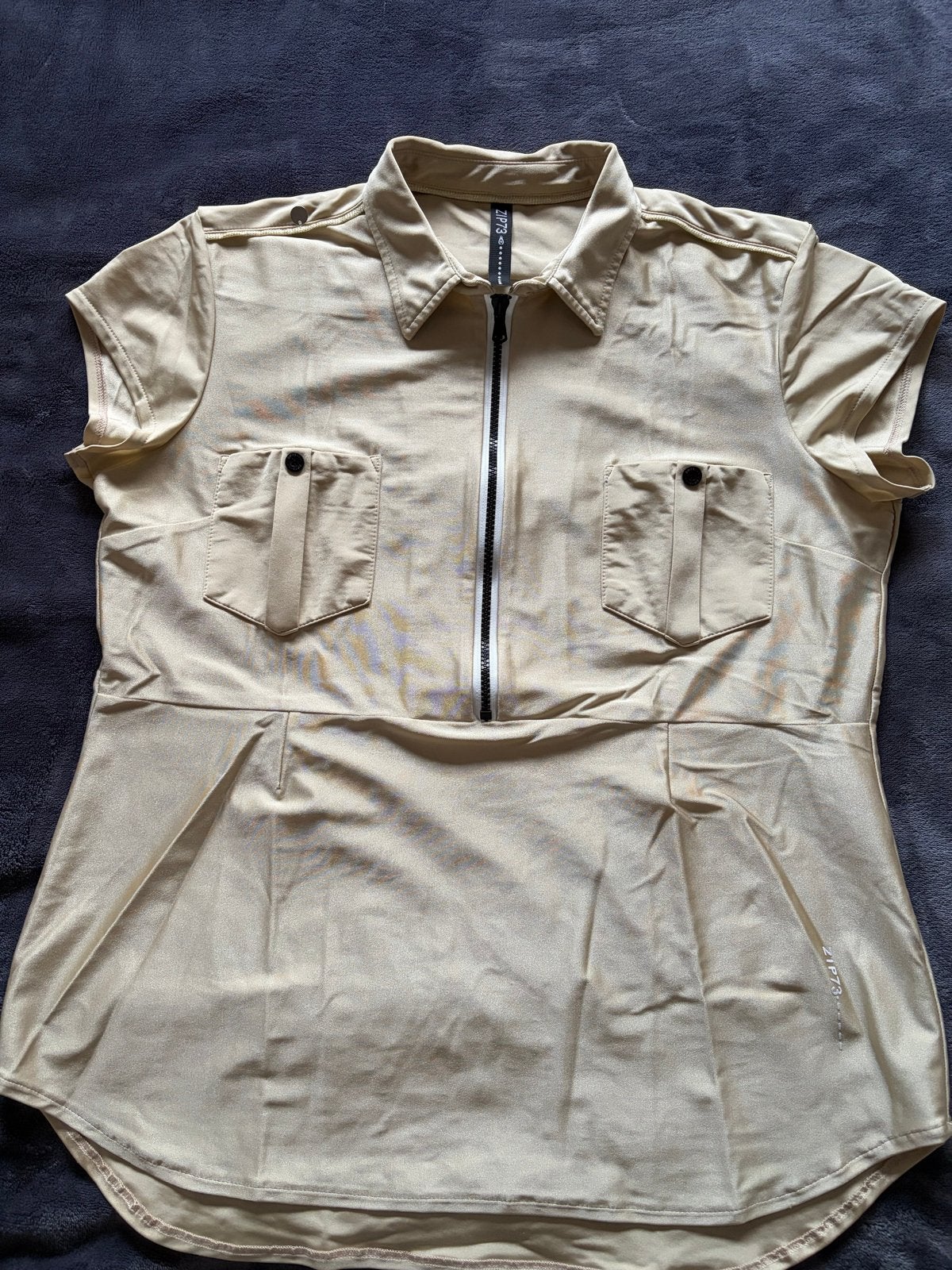 ZIP73 Blouse Zo goed als nieuw, Ophalen of Verzenden, Zo goed als nieuw, Maat 46/48 (XL) of groter, Beige
