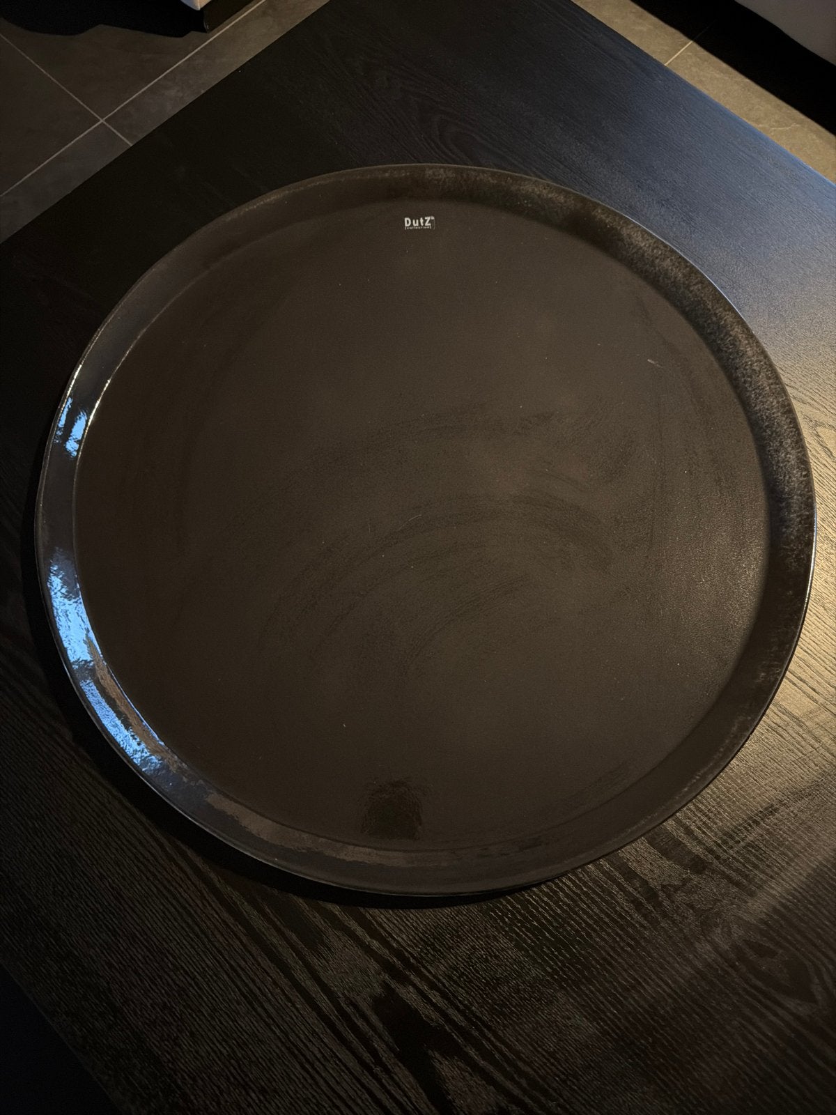 Dutz dienblad - Rond, zwart, Huis en Inrichting, Woonaccessoires | Dienbladen, Ophalen, Gebruikt, Rond, Overige materialen