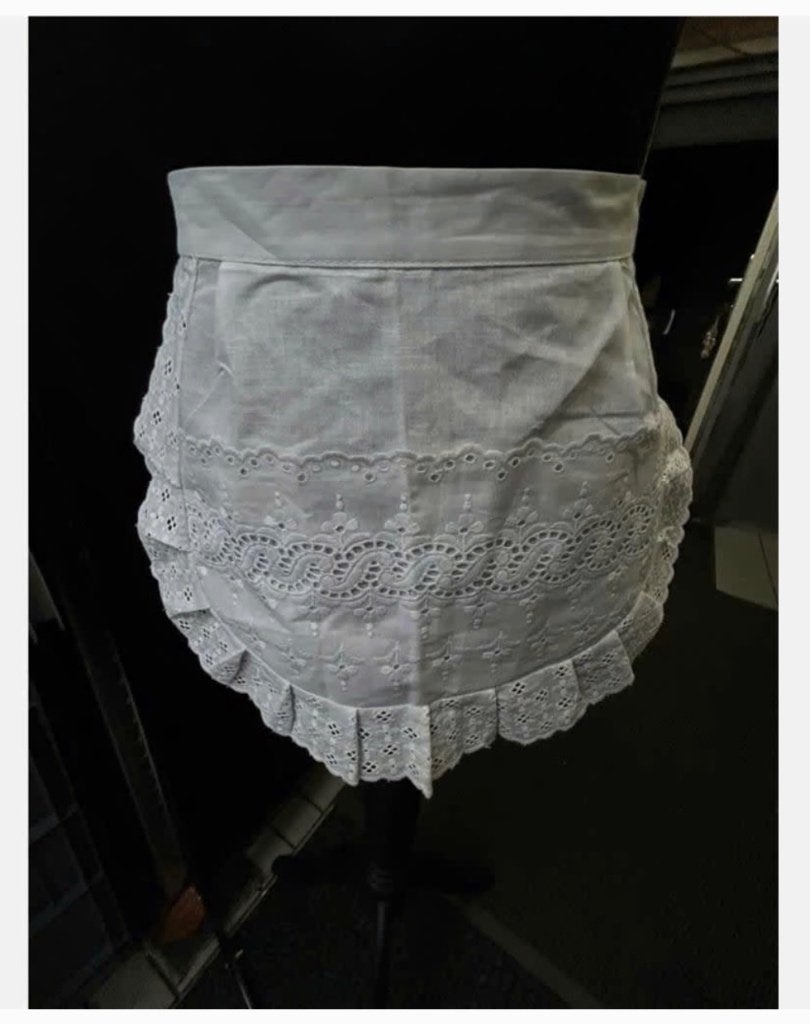 Antiek Frans broderie Dienst meisjes schort, Antiek en Kunst, Ophalen of Verzenden, Dames