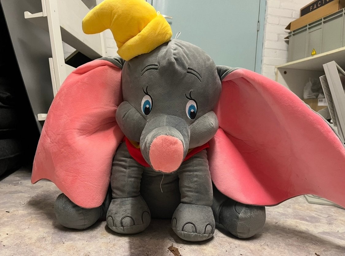 Disney knuffel groot: Dombo, Ophalen of Verzenden, Zo goed als nieuw, Knuffel