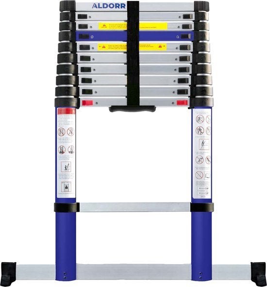 ALDORR Home - Telescoopladder 3,20 meter - met Stabilisat..., Niet ingevuld, Niet ingevuld, Nieuw, Ophalen of Verzenden