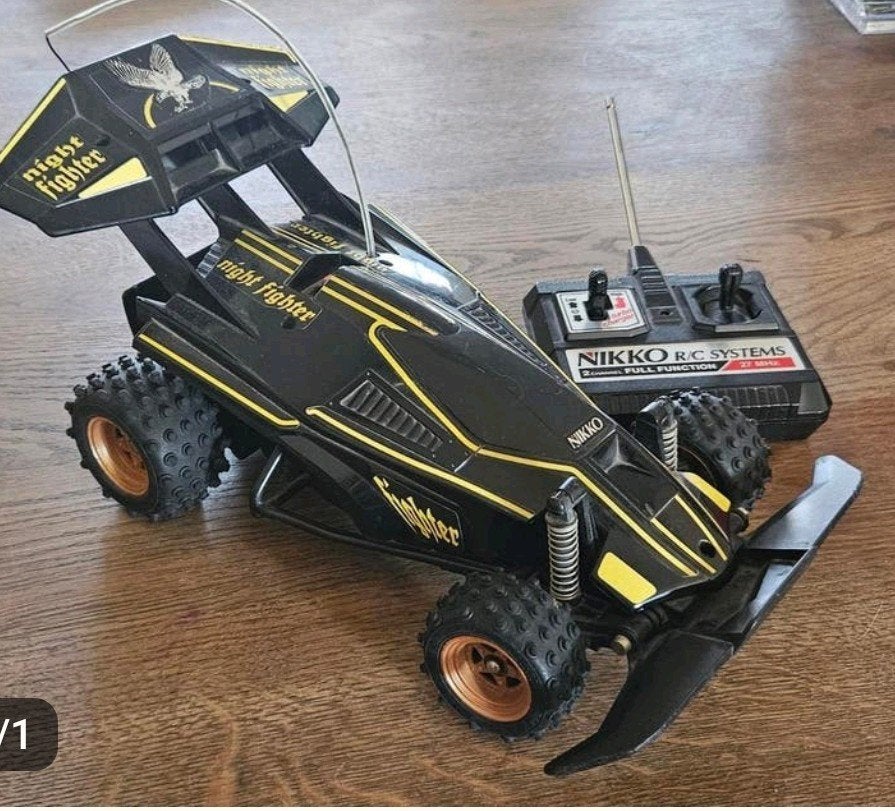 NIKKO Night Fighter (Turbo Duello) Buggy RC Vintage 1985, Gebruikt, Auto offroad, Schaal 1:14, RTR (Ready to Run)