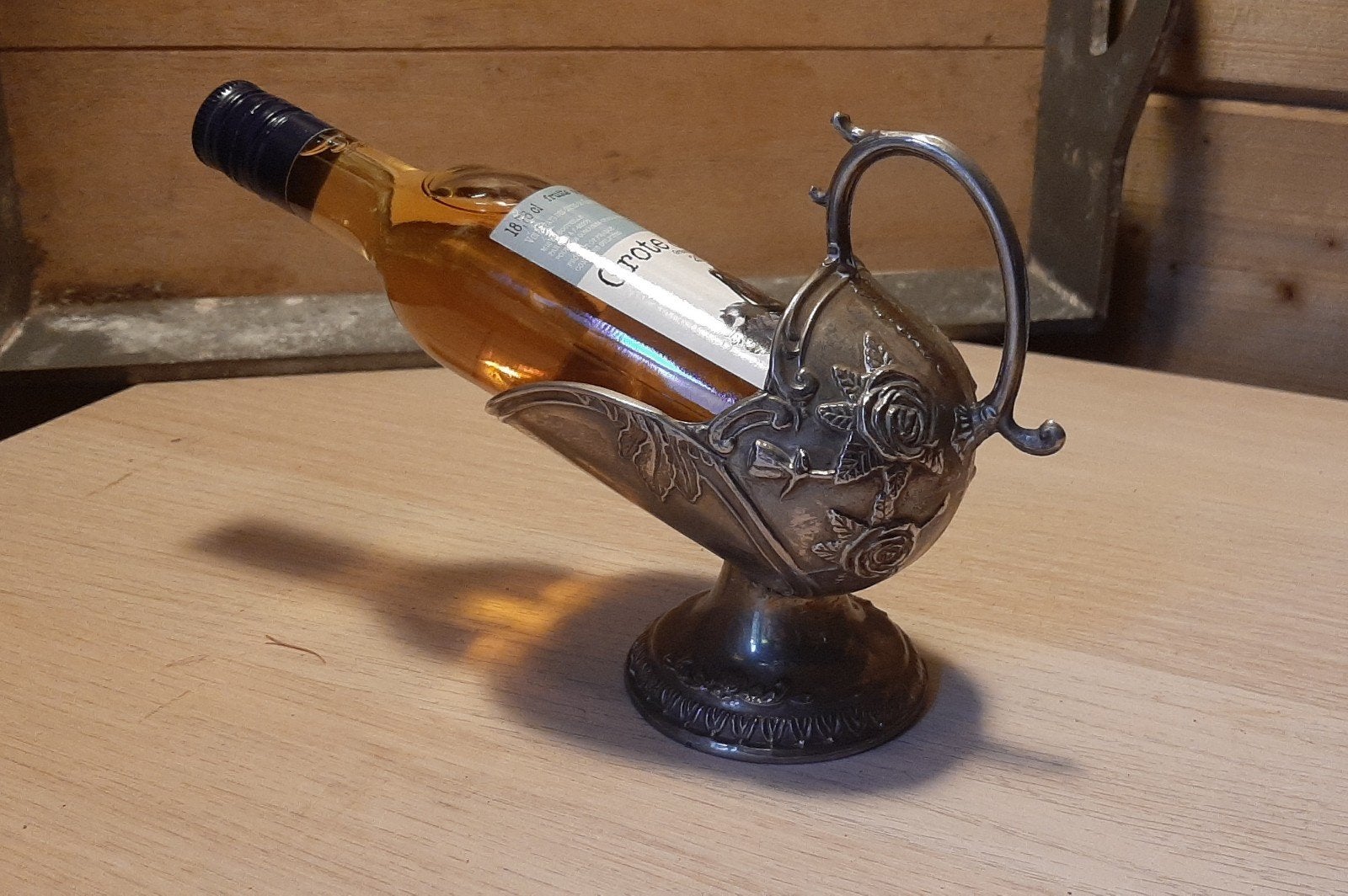 Verzilverde kolenkit suikerpot met bloemmotief. Victoriaans., Antiek en Kunst, Curiosa en Brocante, Ophalen of Verzenden