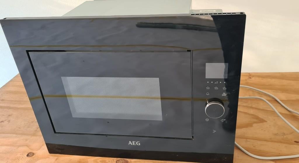 inbouwmagnetron, AEG, 60cm breed 45cm hoog., Witgoed en Apparatuur, Magnetrons, Ophalen, Inbouw, Draaiplateau, 45 tot 60 cm