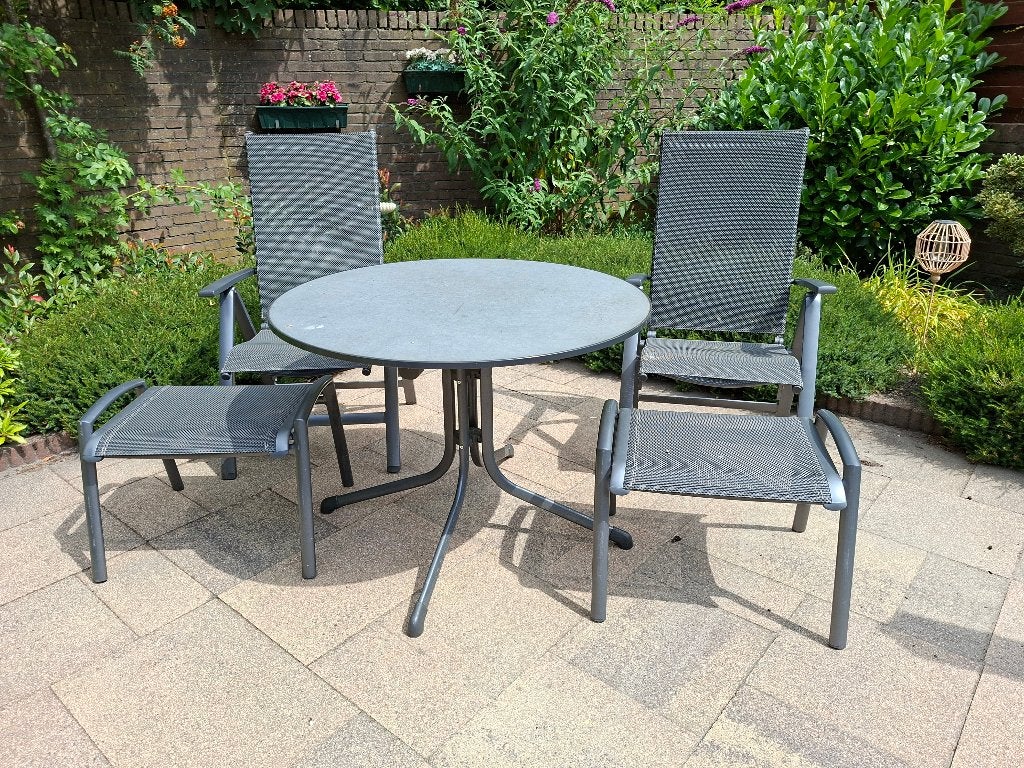 tuinset, Ophalen of Verzenden, Gebruikt, Rond, Kunststof