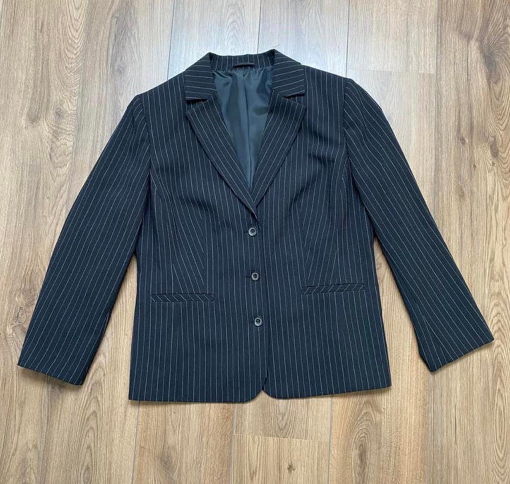 Colbert, Blazer / jasje, XL, zwart met streepjes wit,, Kleding | Dames, Ophalen of Verzenden, Zo goed als nieuw, Maat 46/48 (XL) of groter