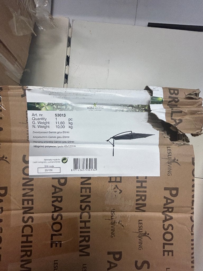 Zweefparasol, Ophalen, Nieuw, 3 tot 4 meter, Zweefparasol
