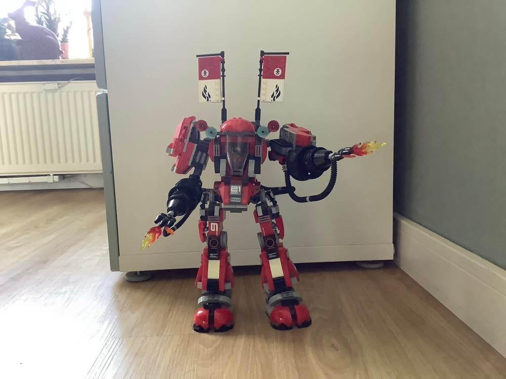 LEGO Ninjago Kai's Vuur Mech - Compleet, Kinderen en Baby's, Speelgoed | Duplo en Lego, Gebruikt, Lego, Complete set, Compleet