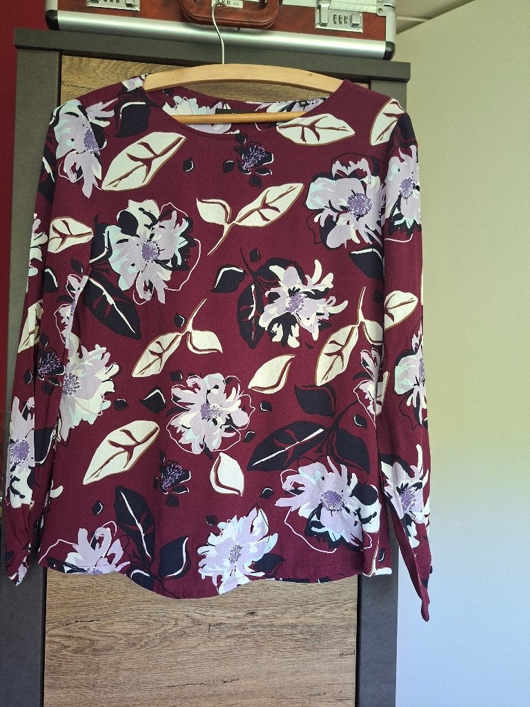 Dames shirt - maat 38 - bordeauxrood, wit, zwart, paars, Maat 38/40 (M), Meerkleurig, Nieuw, Bonita