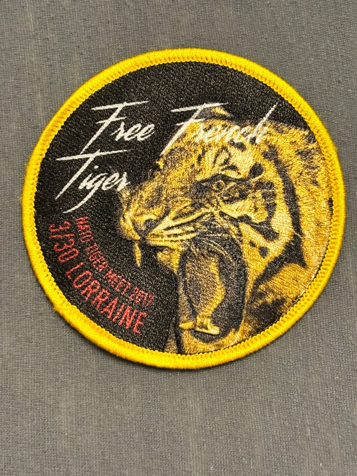 Embleem free french tiger NTM 2017 nato tiger meet, Verzamelen, Verzenden, Luchtmacht, Overige gebieden, Embleem of Badge