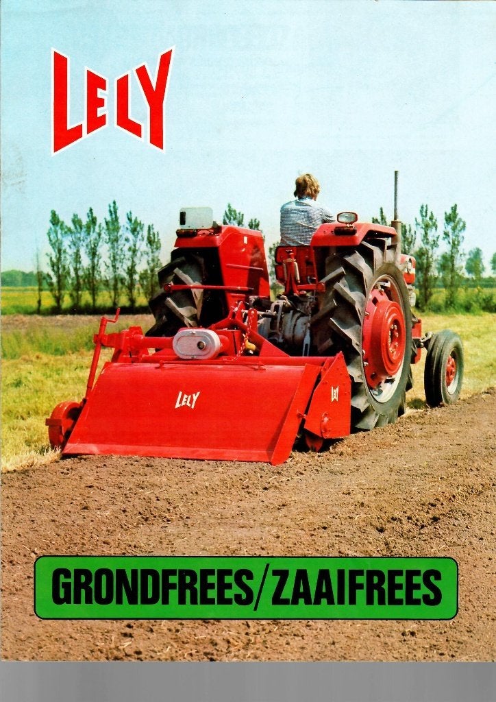 Originele folder tractor trekker LELY overtopfrees, Ophalen of Verzenden, Zo goed als nieuw, Folder