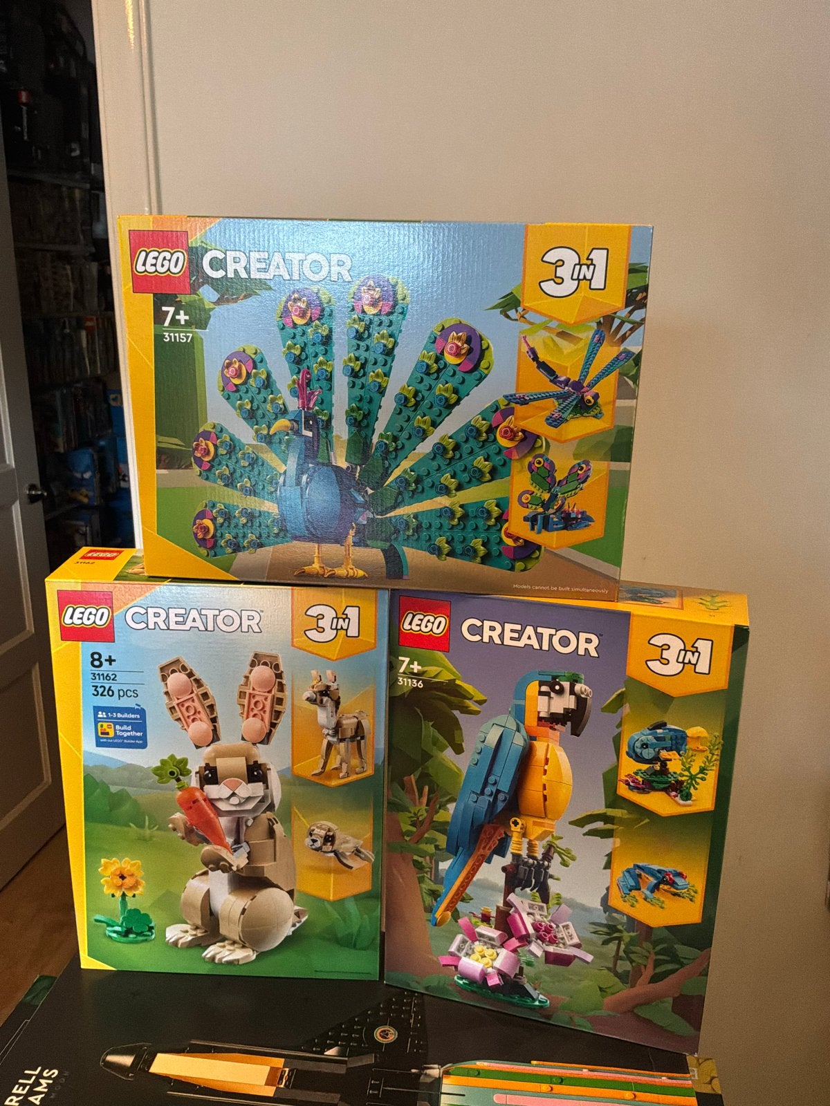 Bouw 9 verschillende lego dieren, alle 3 nieuw in doos., Ongeopend/sealed, Lego, Nieuw, Ophalen of Verzenden