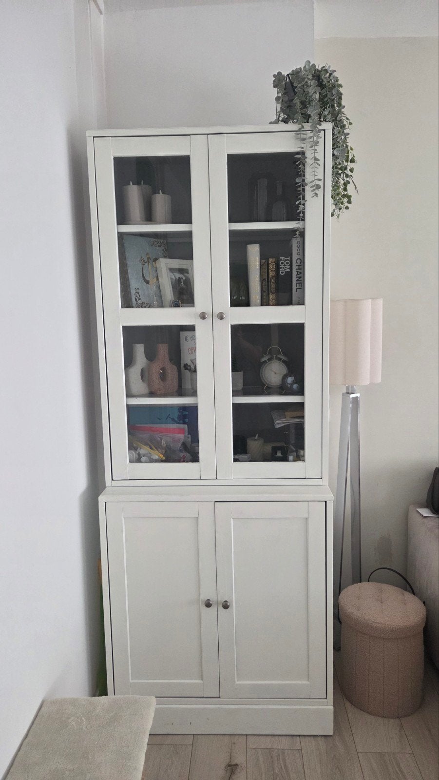 Ikea Havsta Vitrinekast - Wit geverfd, Ophalen, 200 cm of meer, Overige houtsoorten, 50 tot 100 cm