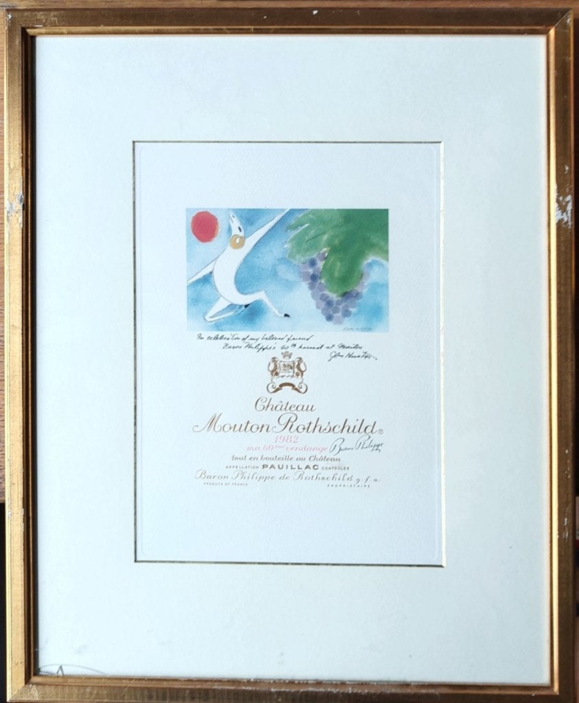 Château Mouton Rothschild wijnetiket -John Huston, Ophalen of Verzenden