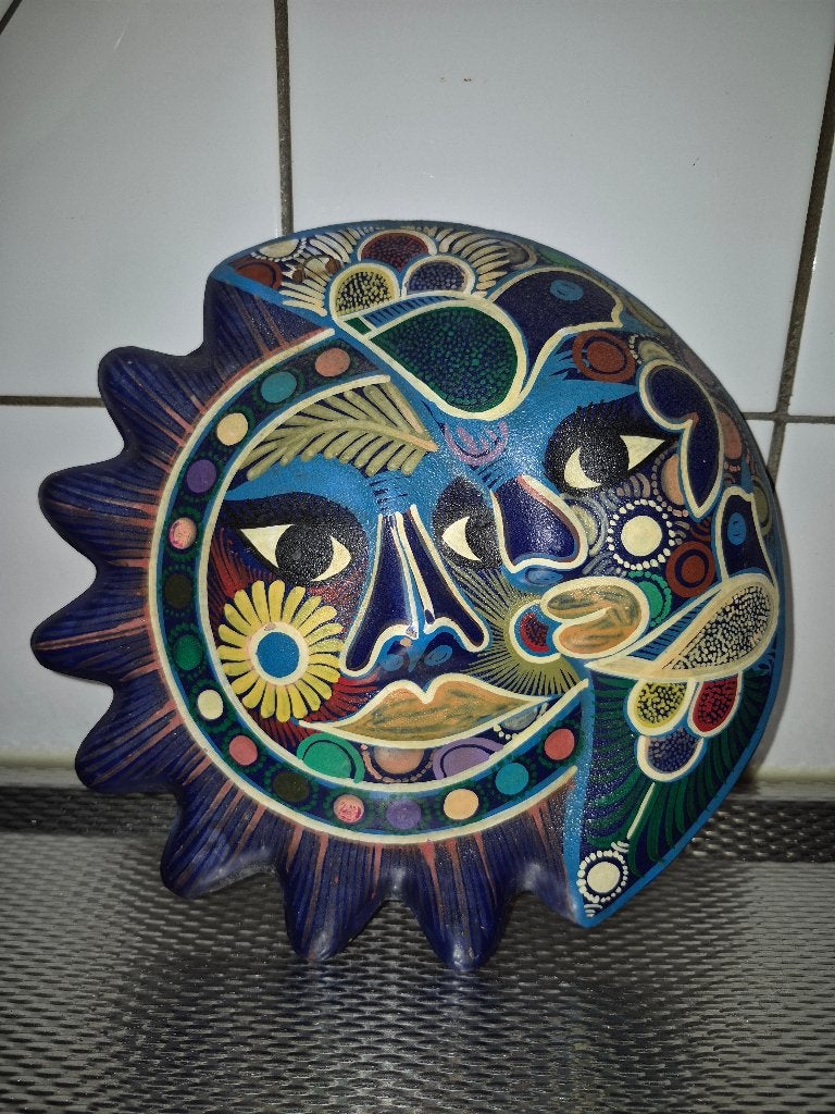 Mexicaanse wanddecoratie, Decoratieobject, Steen/keramiek, Ophalen of Verzenden, Zo goed als nieuw